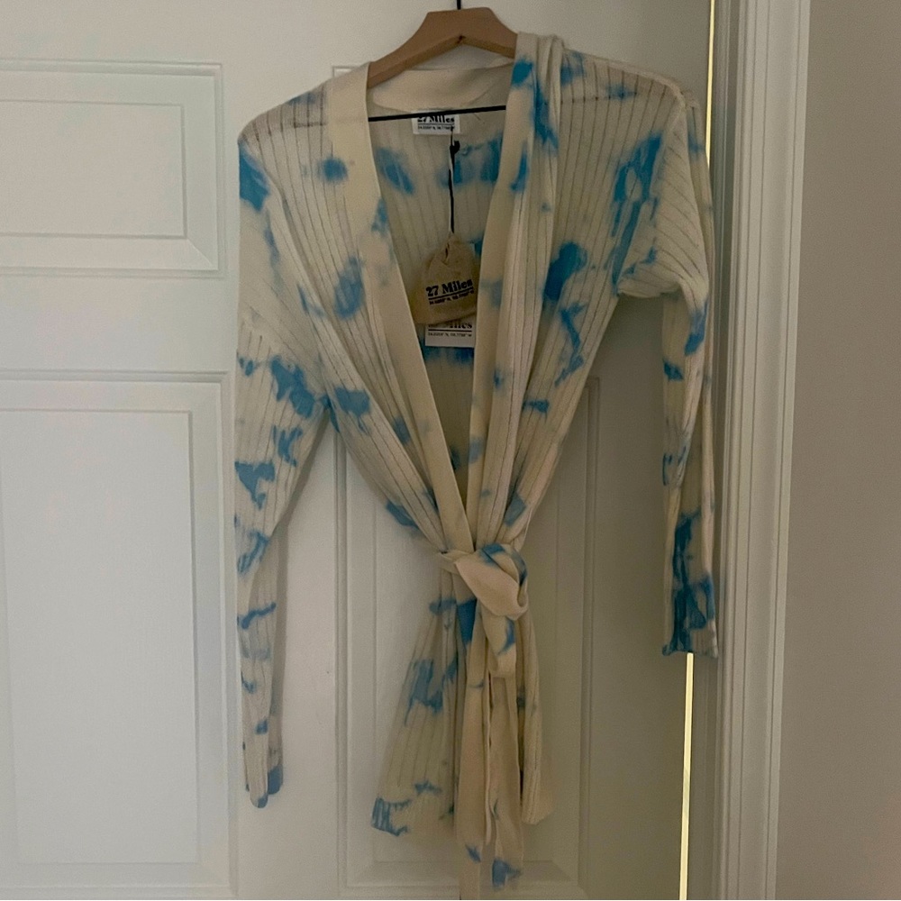 27 Miles Anaya Tie Dye Cashmere Cardigan